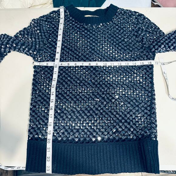 MICHAEL KORS Designer Cashmere sequin Open Knit Top Womans Small - Picture 12 of 12